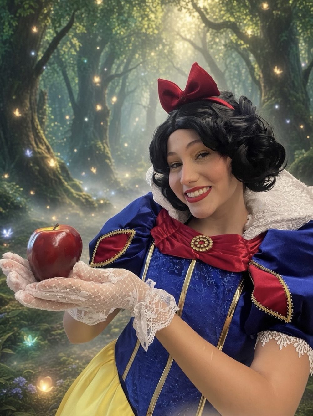 Adrielly caracterizada de Princesa da Maçã